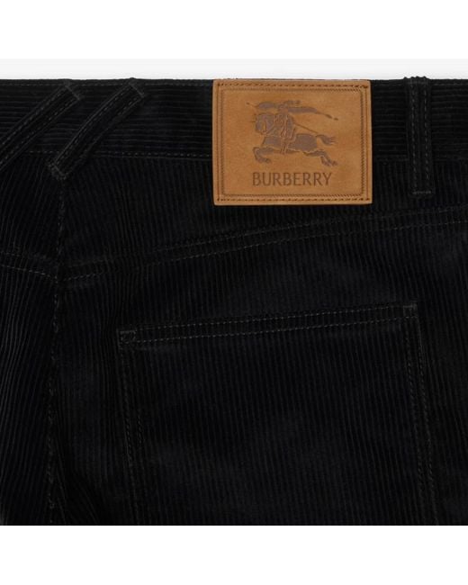 Burberry Black Straight-Leg Corduroy Trousers for men