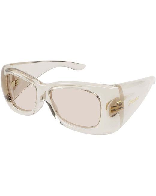 Saint Laurent White Howl Rectangle-Frame Sunglasses for men