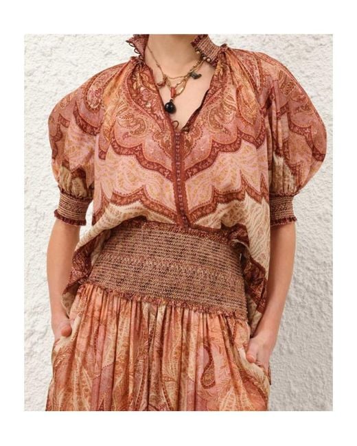 Zimmermann Multicolor Wanderlust Frill Blouse