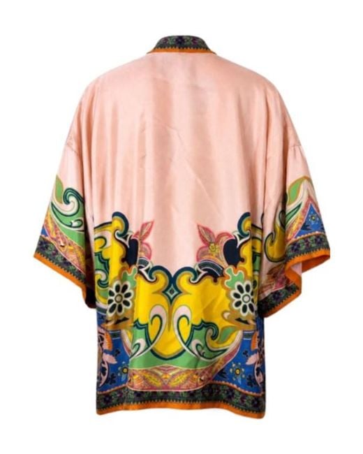 Etro Orange Printed Tops