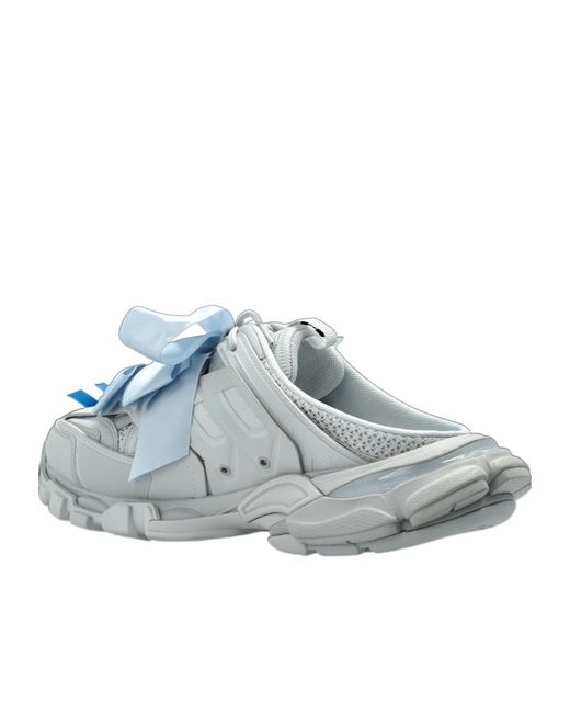 Balenciaga Gray Track Bow Slides