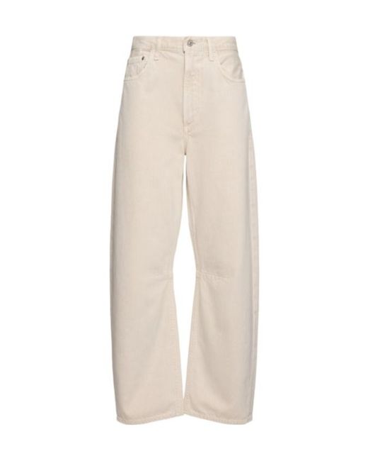 Citizens of Humanity White Miro Mid Rise Denim Wide Jeans