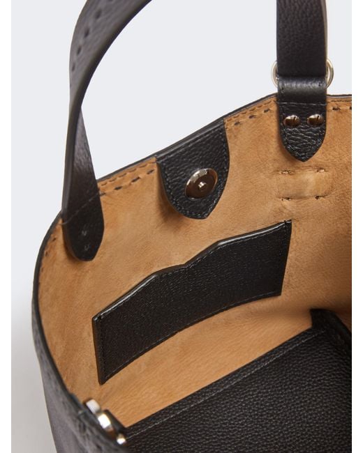 Max Mara Black Extra-Small Leather Archetipo Bag