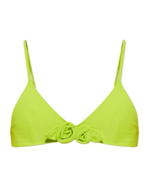 Coperni Green Floral-Detail Bikini