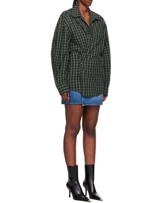 Alexander Wang Green Pre-Styled Wrap Mini Dress