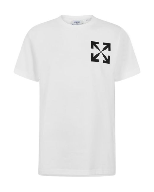 Off-White c/o Virgil Abloh White Logo Crew Neck T-Shirt for men