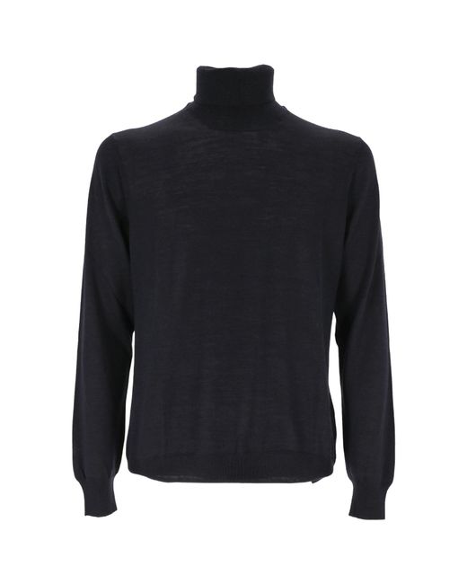 Gran Sasso Black Long Sleeved High Neck Jumper for men