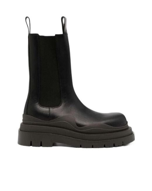 Bottega Veneta Black Tire Chelsea Boot for men