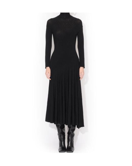 Alaïa Black Twisted Wool Dress