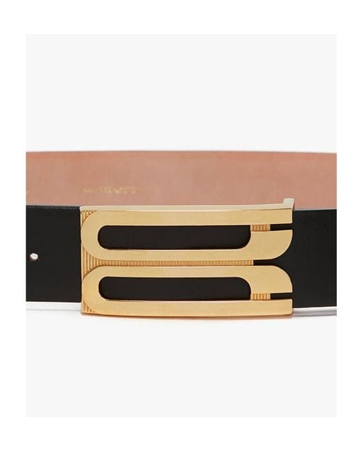 Victoria Beckham White Jumbo Frame Leather Belt