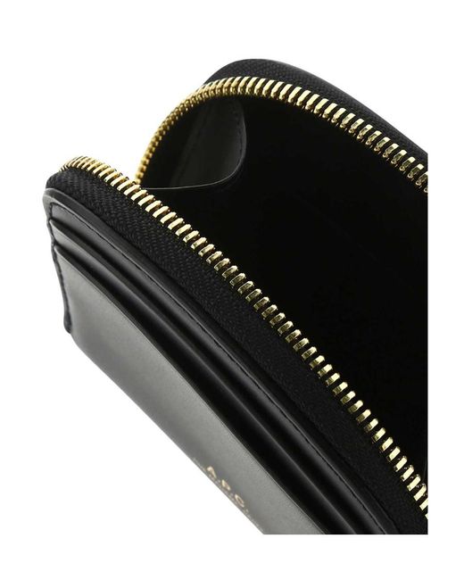 A.P.C. Black Demi-Lune Mini Compact Wallet