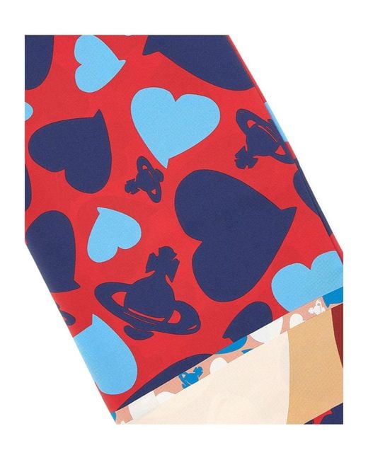 Vivienne Westwood Blue Hearts And Orbs Scarf