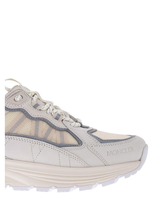 Moncler White Lite Runner Low-Top Sneakers
