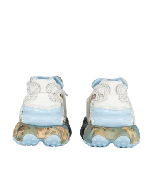 Balmain White Unicorn Trainers for men