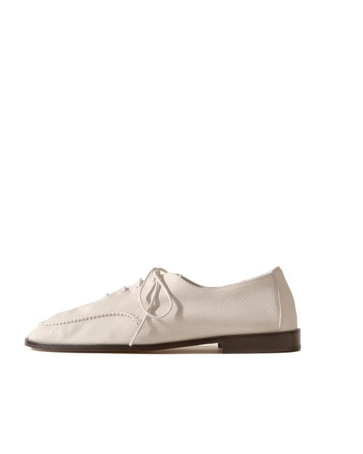 Hereu White Juliol Moccasin Lace-Up Shoes