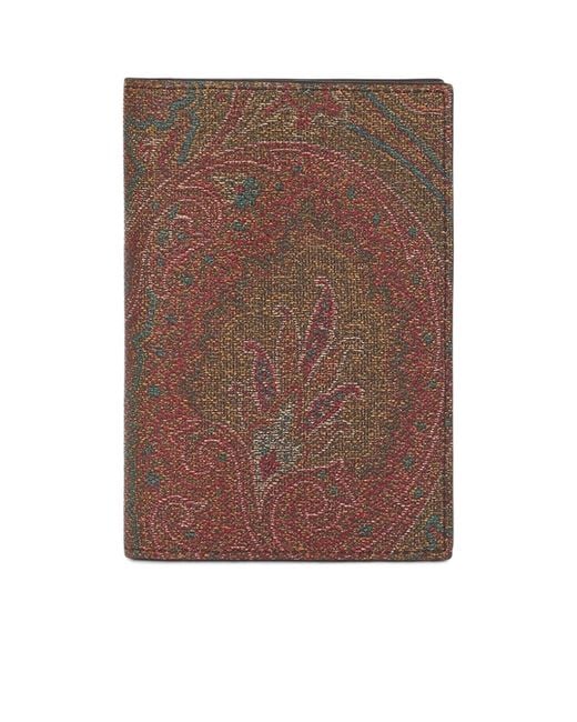 Etro Brown Arnica Passport Case for men