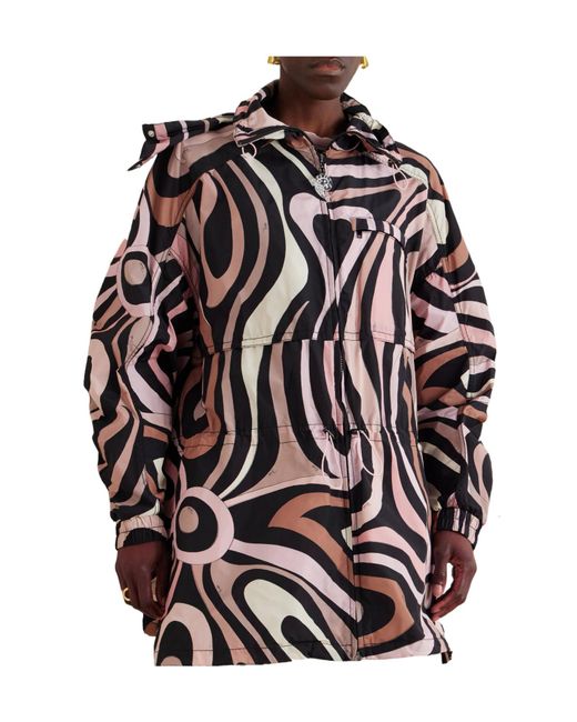 Emilio Pucci Gray Printed Taffeta Jacket