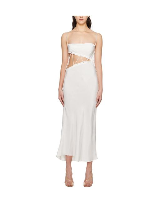 Christopher Esber White Disconnect Hollow Dress