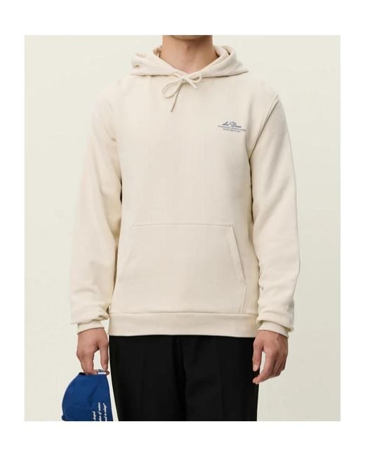Les Deux White Ben Globe Hoodie for men