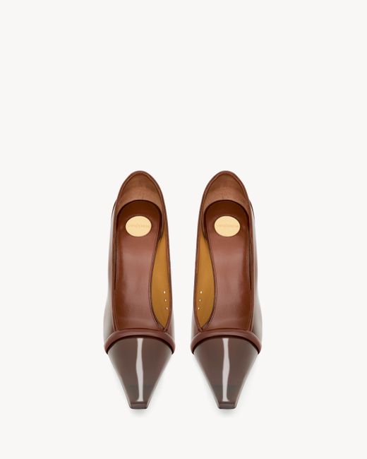 Saint Laurent Brown Brigitte High-Heeled Sandals