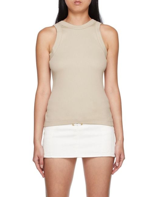 Dion Lee White Rib Cotton Vest