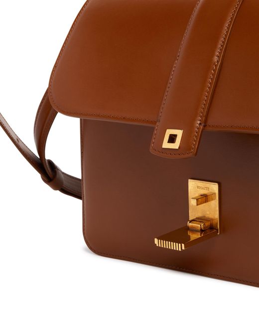 Khaite Brown Blake Leather Shoulder Bag