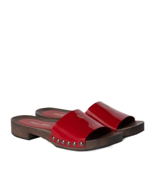 Miu Miu Multicolor Zoccoli Vernice