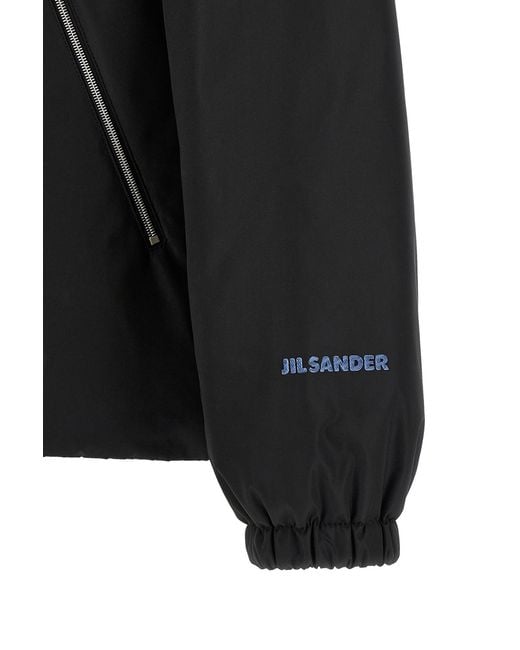 Jil Sander Black 145 Technical Zip Jacket for men