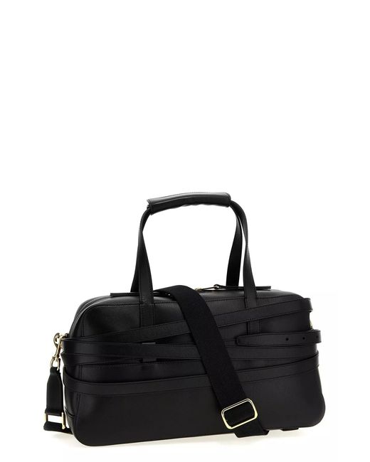 Moschino Black Tie Me Top Handle Bag