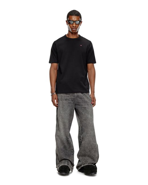 DIESEL Black T-Adjust-Microdiv T-Shirt for men