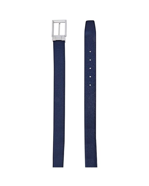 Ferragamo Blue Ferragamo Rectangular Buckle Reversible Belt for men