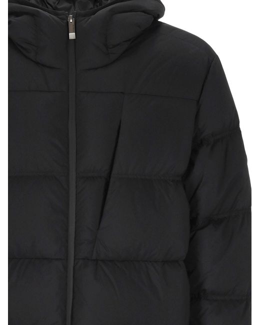 Moncler Black Poitevin Hooded Short Down Jacket for men