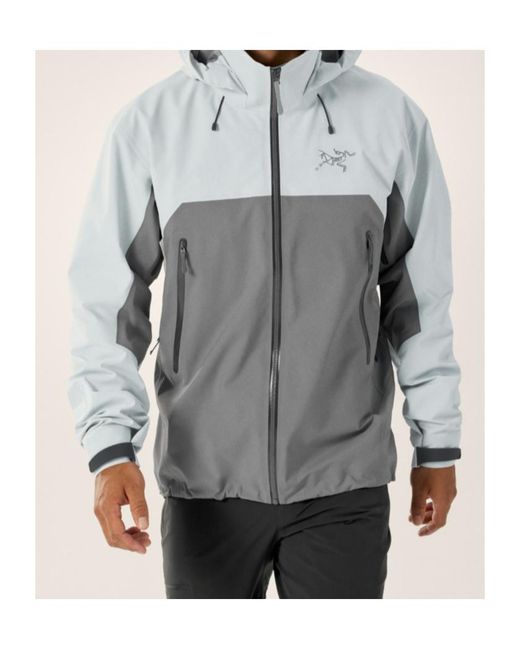 Arc'teryx Gray Colorblock Hooded Jacket for men