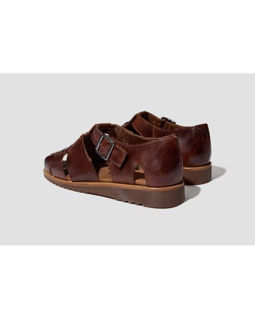 Paraboot Brown Round-Toe Sandals for men