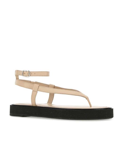 By Far White Cece Flatform Sandals