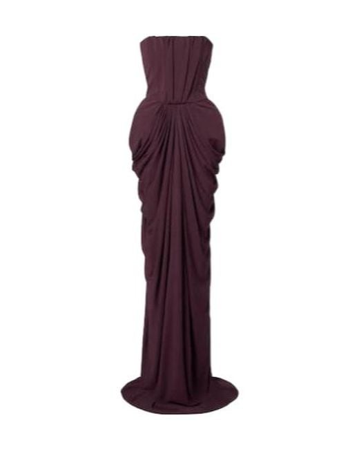 Stella McCartney Purple Strapless Crêpe Jersey Gown