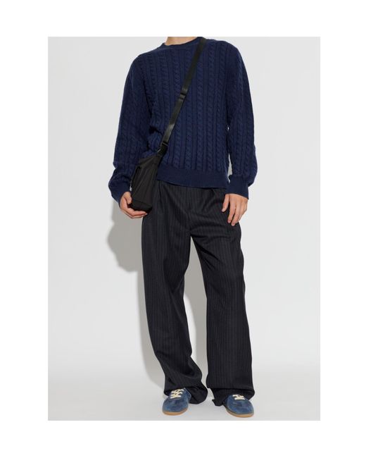 A.P.C. Blue Stendhal Cable-Knit Sweater for men