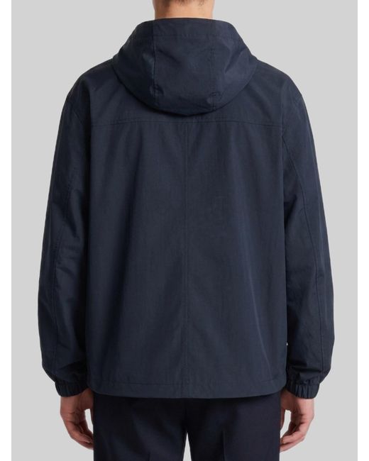 Dior Blue Homme Montaigne Zip Hooded Jacket for men