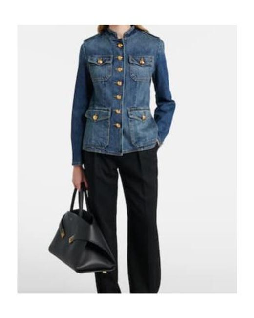 Nili Lotan Blue Button-Down Denim Jacket