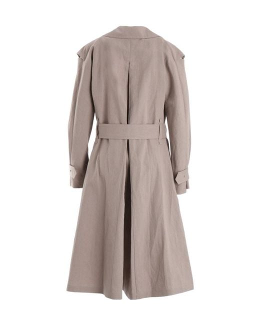 Yohji Yamamoto Brown C/Li Belted Trench Coat