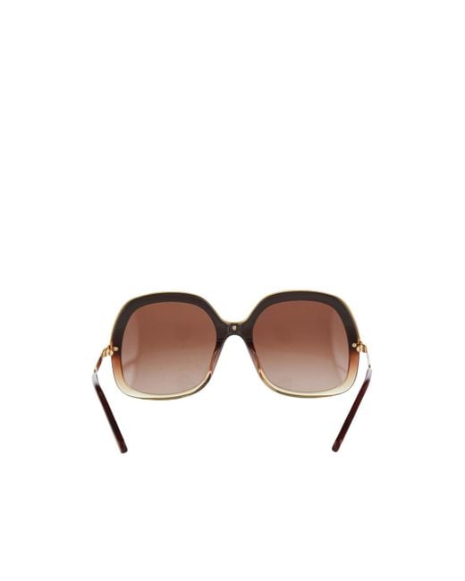 Chloé Brown Chloé Eyewear Oversized Square Sunglasses