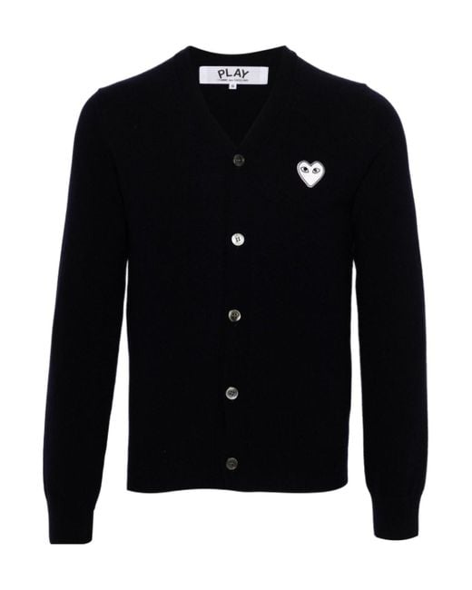 COMME DES GARÇONS PLAY Black Comme Des Garçons Play Heart Cardigan for men