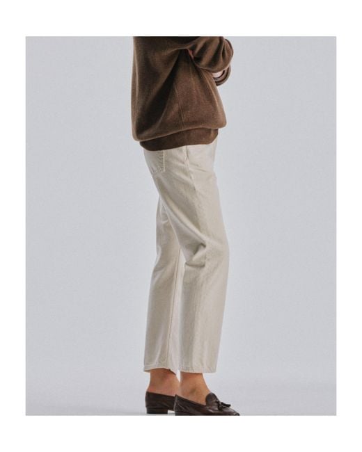 The Row White Belt Loops Jeans