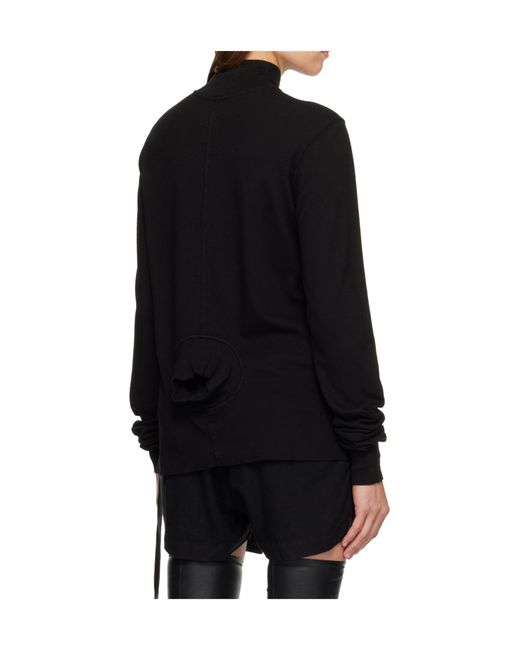 Rick Owens Black Headon Double-Layer Turtleneck Sweater