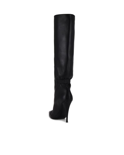 Saint Laurent Black Pointed Toe Heeled Boots