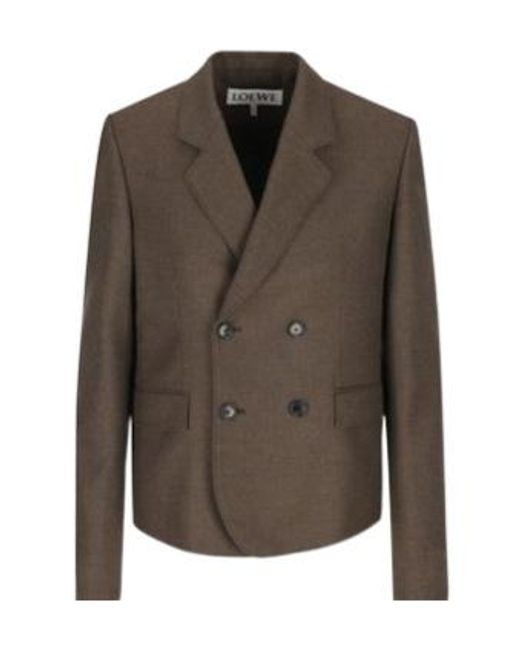 Loewe Brown Double Breasted Tailored Blazer