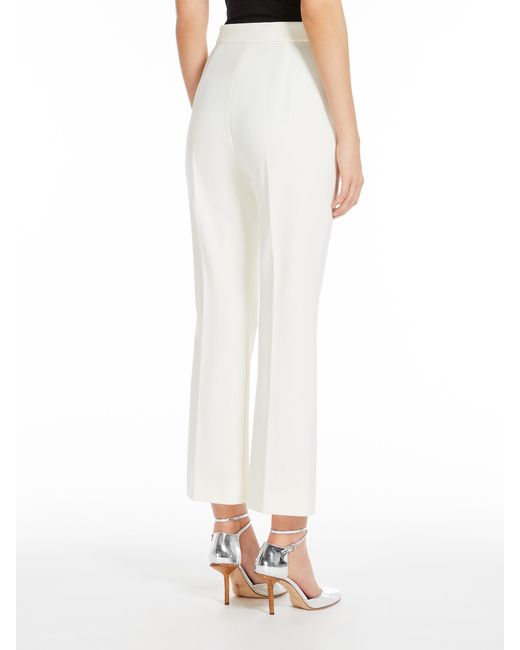 Max Mara White High Waist Regular Fit Pants