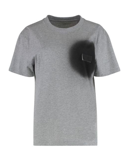 MM6 by Maison Margiela Gray Spray Paint T-Shirt