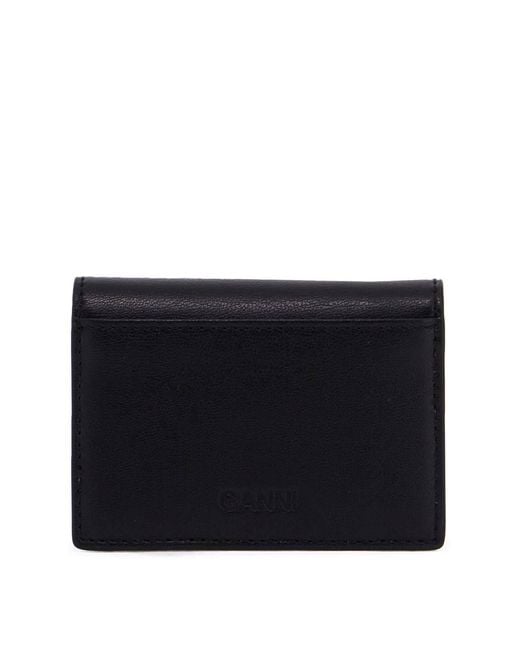 Ganni Black Bou Bifold Cardholder