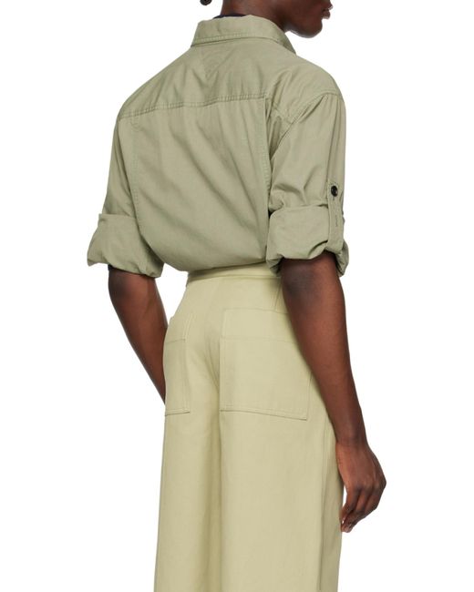 Bottega Veneta Green Light Cotton Twill Overshirt for men